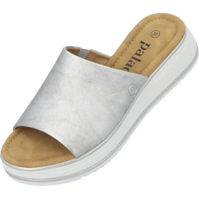 Abbildung von Palado RHAT Pantolette flach, Damen, Größe: 37, Silber Schuhe