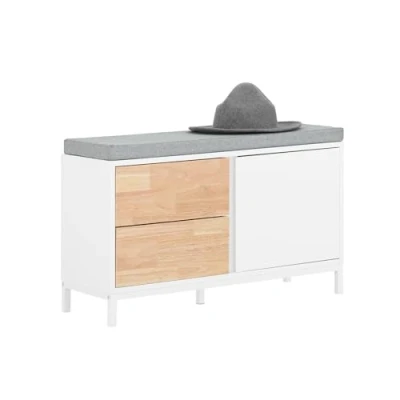 Abbildung von SoBuy Sitzbank mit Stauraum Schuhbank Truhenbank Garderobenbank Dielenbank Bettbank Schuhtruhe Sitzkommode BHT ca. 80x51x30cm FSR167 WN