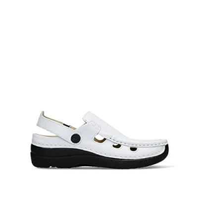 Abbildung von Wolky Roll Multi, Clog, Printed leather, White 0622070 100 Sandale