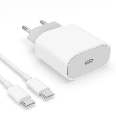 Abbildung von 20W USB C Schnellladegerät mit 1M Schnellladekabel für iPhone 16/16 Pro/16 Max/15/15 Pro/15 Pro Max/15 Plus, iPad Pro/Air, USBC Netzteil Stecker Adapter Ladegerät Ladestecker Netzstecker