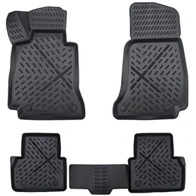 Abbildung von ELMASLINE Auto Fußmatten Gummi (4 St), für MERCEDES BENZ E KLASSE (2016 2023) W213 /T213 3D Gummimatten mit extra hohem Rand mehr Schutz Passend Baujahre: , 2016 2023