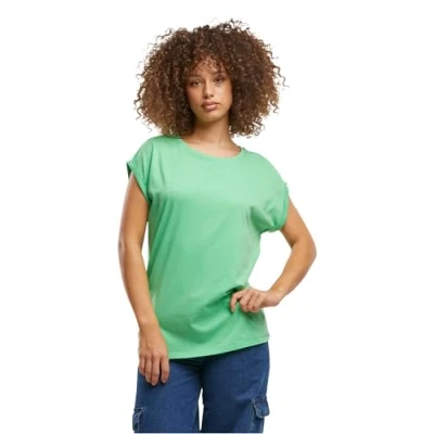 Abbildung von Build Your Brand Damen BY021 Ladies Extended Shoulder Tee T Shirt, Ghost Green, 3XL