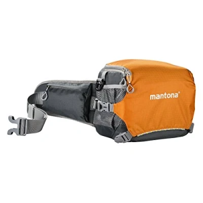 Abbildung von Mantona Kameratasche elementsPro 20 Outdoor Fototasche für DSLR &amp; Systemkameras, Bauchtasche mit Airmesh Polsterung, flexibel einteilbar, ideal Canon, Sony, Nikon, inkl. Regenschutzhülle