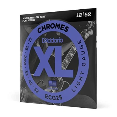 Abbildung von D&#039;Addario Gitarrensaiten E Gitarre Gitarren Saiten ECG25 Light, 12 52 1 Stück