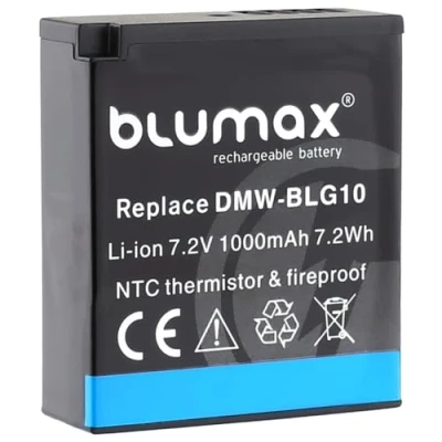 Abbildung von Blumax Akku DMW BLG10e (1000mAh) NTC Sensor &amp; stabiles V1 Gehäuse kompatibel mit Panasonic Lumix DC TZ95D GX9 TZ202 TZ91 DMC TZ101 TZ81 GF6 GX7 GX80 LX100 G110