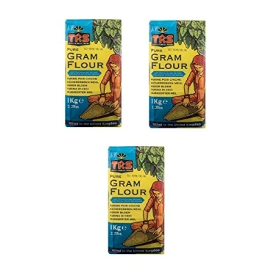Abbildung von Kichererbsenmehl Dreierpack: 3 x 1kg Gram Flour Pure Kichererbsen Mehl