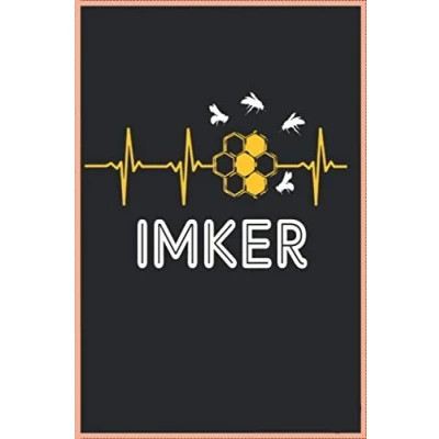 Abbildung von Herzschlag Imker 120 Seiten Kariert Imkerei Bienen Honig Notizbuch A5 (6x9 Zoll) Heft Geschenk Für Bienenzüchter Bienenwaben