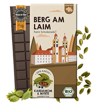 Abbildung von BERG AM LAIM München Stadtteil Schokolade / Kardamom und Myrte Bio + Fair Trade Genuss oder Souvenir von Edelmond