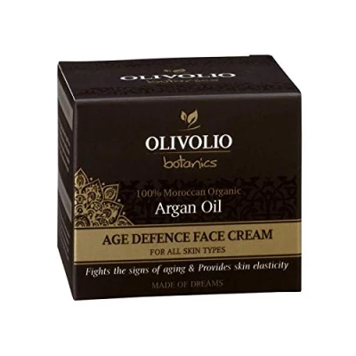 Abbildung von Olivolio botanics Antifalten Gesichtscreme mit 87% natürliche Inhaltsstoffe / 100% Bio Arganöl, Aloe Vera und Q10 für alle Hauttypen ink. reife Haut ohne Mineralöl Parabene !