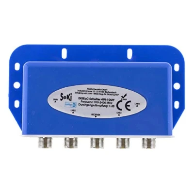 Abbildung von 1x DiseqC Schalter Switch 4/1 mit Wetterschutzgehäuse 4X SAT LNB 1 x Teilnehmer