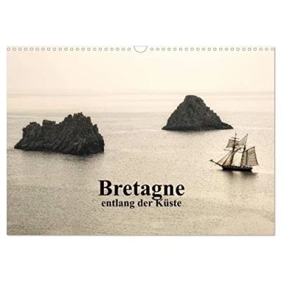 Abbildung von Bretagne entlang der Küste (Wandkalender 2025 DIN A3 quer), CALVENDO Monatskalender