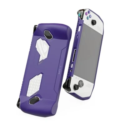 Abbildung von Skull &amp; Co. GripCase Ally for ROG Ally: A Soft Protective Case with Textured Grips Full Protection and Stand, Shock Absorption Non Slip Anti Scratch Cover Design Galactic Purple