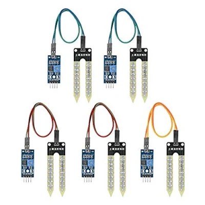Abbildung von iHaospace 5X Boden Hygrometer Feuchtigkeitserkennung Modul Kit für Arduino Raspberry PI Automatische Bewässerungssystem