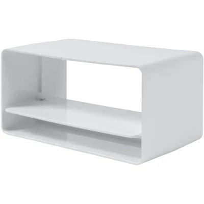Abbildung von Vent Systems 110 x 55 mm rechteckiger Kanalverbinder mit Rückstoßdämpfer Rohreinlass Auslasskupplung Heizung, Kühlung, Lüftungsanschluss HVAC System Kanaladapter