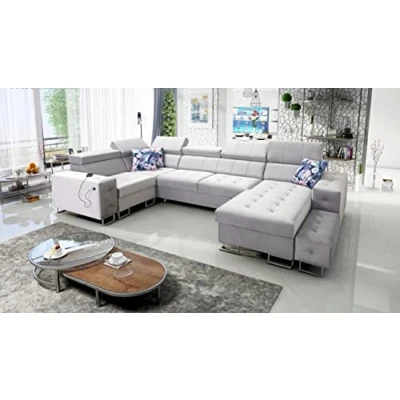 Abbildung von All4All Ecksofa Hugo IV 362x210cm Schlaffunktion Bettkasten U Form Couch Eckcouch Schlafsofa Sofaeck Bett Wohnlandschaft Magic Velvet 2218 Seite Rechts 26