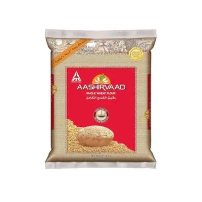 Abbildung von Aashirvaad Atta 5kg (1er pack) 100% reines Weizenmehl kein Maida nahrhaft und gesund unterstützt Immunität weiche &amp; flauschige Rotis Chakki natürlich vollwertig