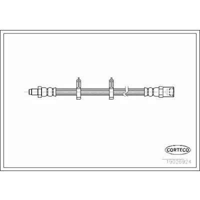 Abbildung von CORTECO 19026924 Bremsschläuche Vorderachse 460 IVECO: DAILY 2 Pritsche/Fahrgestell, Kasten/Kombi, 1 Pritsche/Fahrgestell