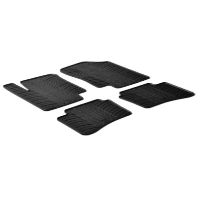 Abbildung von Gledring 0196 Fußmattensatz Gummi vorne und hinten 4 schwarz 750mm 550mm HYUNDAI: i20 I Schrägheck