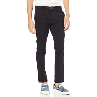 Abbildung von Amazon Essentials Herren Legere Stretch Chinohose mit Enger Passform, Schwarz, 33W / 28L