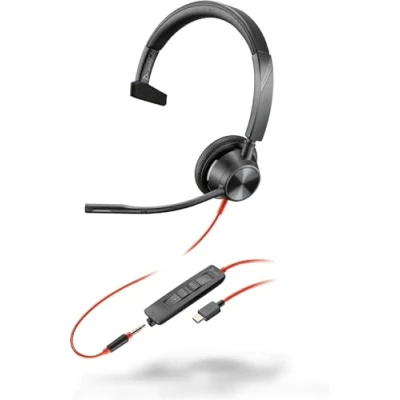 Abbildung von Hewlett Packard Poly Headset Blackwire C3315 monaural USB C &amp; 3,5 mm