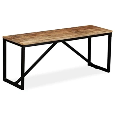 Abbildung von vidaXL Sitzbank Mangoholz Vintage 110x35x45cm Holzbank Wartebank Flurbank Bank