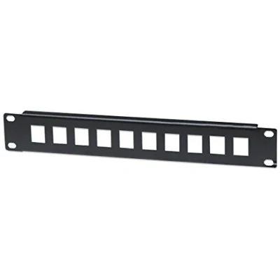Abbildung von Intellinet 714860 10 Port Patchpanel unbestückt, 1 HE, 25,4 cm (10 Zoll) Schwarz