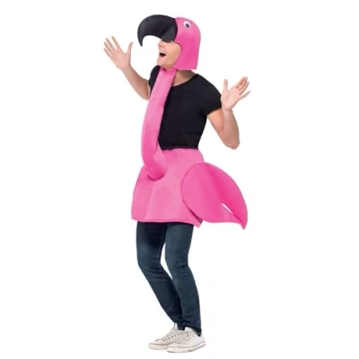 Abbildung von Smiffys Kostüm Funny Flamingo Kostüm, Mit diesem witzigen, pinkfarbenen bist Du ein lustiger Vogel!