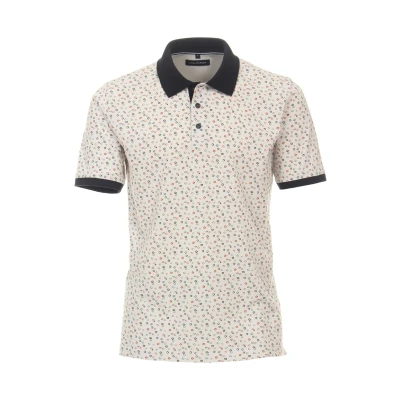 Abbildung von Casamoda Print Poloshirt, Herren, Größe: Large, Champagner