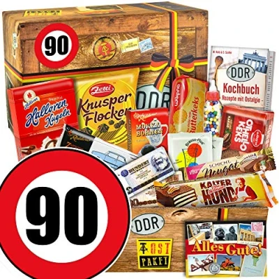 Abbildung von Suessigkeiten Korb Ostalgie Geschenk Set L Geburtstag 90 Idee Mutter