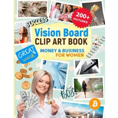Abbildung von Vision Board clip art book. Money and Business: Only Women. Collection of 200+ Images. Supplies