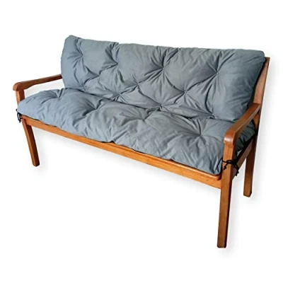 Abbildung von 4L TEXTIL Bankauflage Gartenbankauflage für Gartenbank und Hollywoodschaukel, weiche Polsterung Gartenmöbel, Sitzkissen, Bankkissen, Made in EU