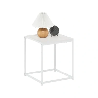 Abbildung von Furinno Camnus Modern Living Beistelltisch, Solides Weiß/Weiß