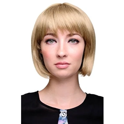 Abbildung von WIG ME UP 703 16 Sexy Bob, Perücke, gerader Pony, Blond, Helles Honigblond, gesträhnt