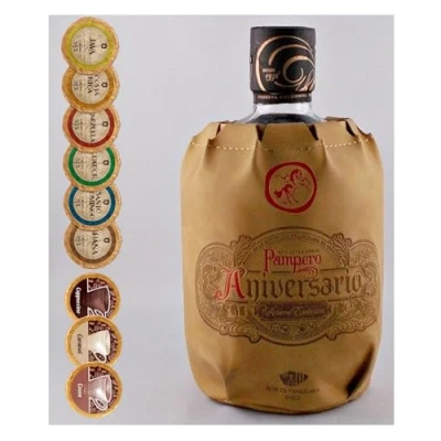 Abbildung von Pampero Aniversario Reserva Exclusiva Rum + 9 Edelschokoladen in Geschmacksvariationen