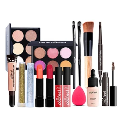 Abbildung von All in One Make Up Set, Schminke Set Für Frauen, Makeup Starter Kit Multifunktions Kosmetik Schmink mit Lidschatten Palette, Lippenstift, Eyeliner, Mascara, Pinsel Frauen Mädchen