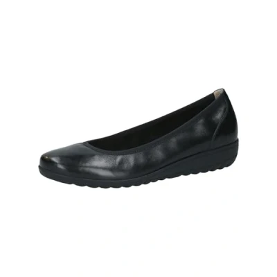 Abbildung von CAPRICE Damen Ballerinas aus Leder mit Keilabsatz, Schwarz (Black Nappa), 40 EU