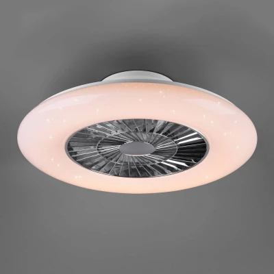 Abbildung von TRIO Leuchten LED Deckenleuchte Visby Deckenventilator, Timerfunktion, Ventilatorfunktion, fest integriert, Neutralweiß, Deckenlampe, Ventilator, Fernbedienung, Ventilator getrennt schaltbar
