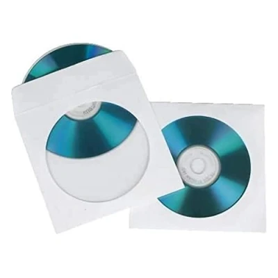 Abbildung von Hama CD ROM Paper Sleeves 50, White, 50 Disks, Weiß