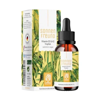 Abbildung von Sonnenfreund: Vitamin D3 &amp; K2 Tropfen für Erwachsene (1.000 I.E.) 30 ml