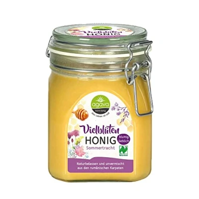Abbildung von AGAVA Bio Vielblütenhonig, Drahtbügelglas, 1kg