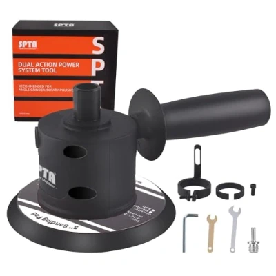 Abbildung von Da Power System, 125mm Polierer/Poliergerät Polieraufsatz für Poliermaschine, Exzenter Poliermaschine Adapter Bohrmaschine, HSS Polieren Zubehör, Auto Boot Motorrad DAPSTS5
