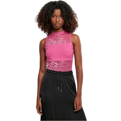 Abbildung von Urban Classics Ladies LACE BODY Bluse, Damen, Größe: Small, Brightviolet