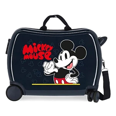 Abbildung von Disney Mickey Mouse Fashion Kinderkoffer, blau, 50 x 39 20 cm, starre ABS Kombinationsverschluss, 34 l, 1,8 kg, 4 Räder, Handgepäck, kinderkoffer