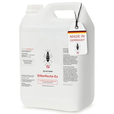 Abbildung von Bioformel LTK 008 Anti Silberfisch Spray Ex 5L Silberfische bekämpfen Mittel mit Langzeitwirkung Indorr &amp; Outdoor