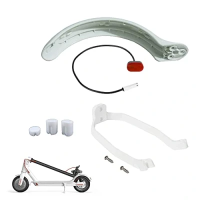 Abbildung von Fututech Schutzblech Set hinten für Xiaomi M365 Pro, Rücklicht, Staubschutz, Bremslicht, Scooter, Zubehör Elektroroller, Ersatzteil (weiß)