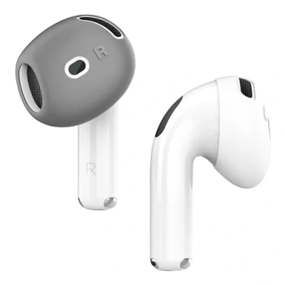 Abbildung von elago 2 Paar AirPods 4 Ohrstöpsel Abdeckung, entworfen für 4, [passen in das Etui] rutschfeste Silikonabdeckung, Kratzfest, Installationsanleitung (1 von jedem)