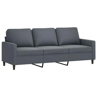 Abbildung von vidaXL Sofa 3 Sitzer Dunkelgrau 180 cm Samt