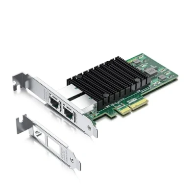 Abbildung von 10Gtek 10Gb PCI E NIC Netzwerkkarte, Dual Copper RJ45 Port, mit Intel X550 AT2 Controller, Express Ethernet LAN Adapter Support Windows Server/Linux/ESX, Compare to T2
