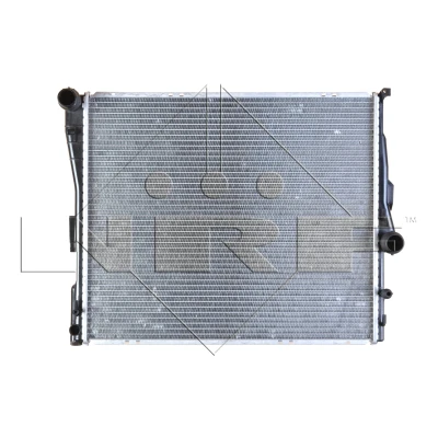 Abbildung von NRF 53117 Kühler, Motorkühlung Aluminium 580 491 27 EASY FIT mit Anbauteilen Kühlrippen gelötet BMW: X3