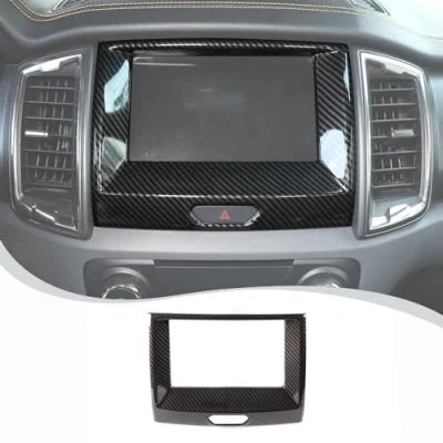 Abbildung von YANER Dekorative GPS Innenverkleidung für Ford Ranger 2015, 2016, 2017, 2018, 2019, 2020, 2021, Mittel Navigationsrahmen Abdeckung
